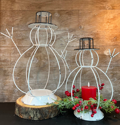 Snowman Lantern Small