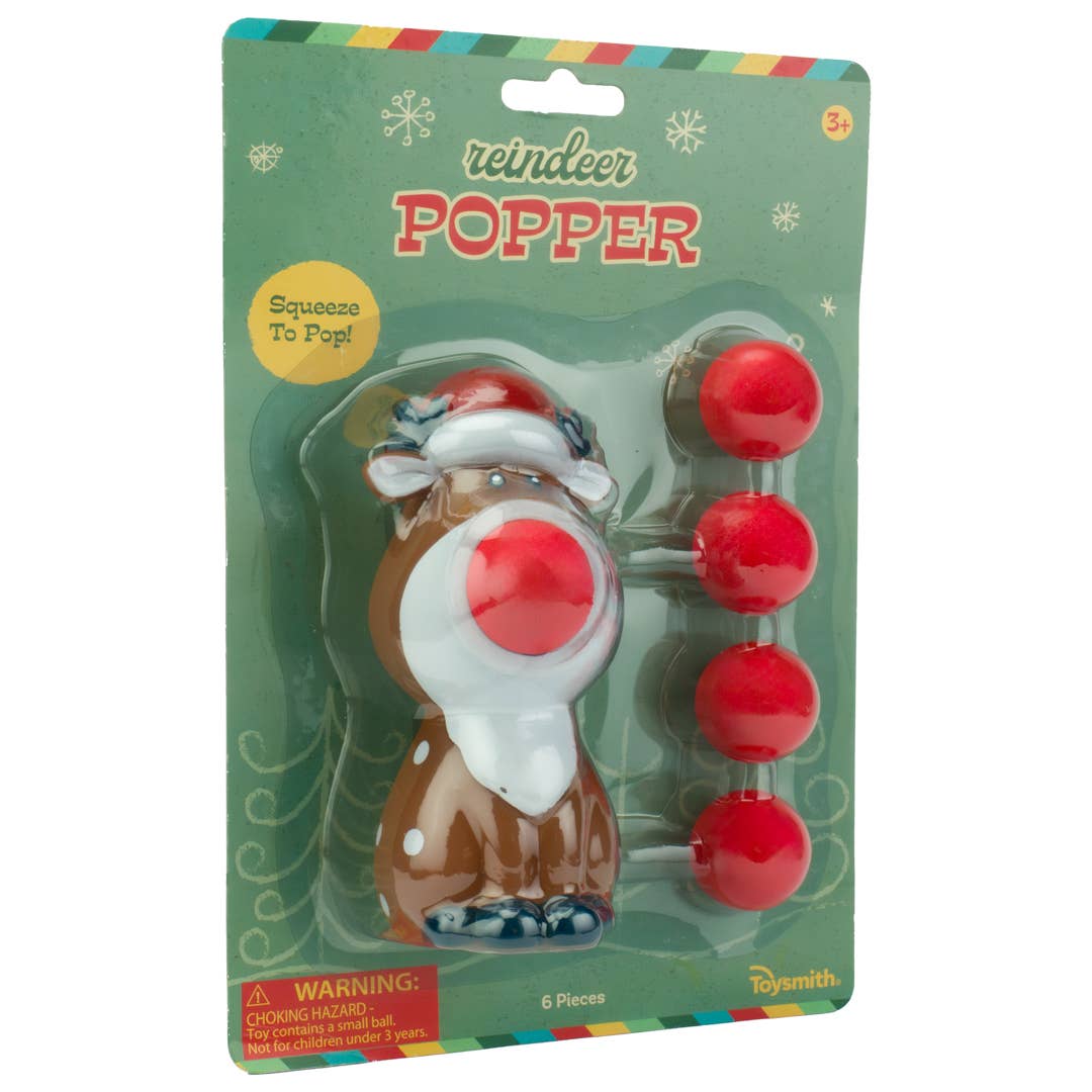 Reindeer Ball Popper, holiday, stocking stuffer