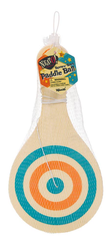 Neato! Bounce Back Paddle Ball- Retro Classic, vintage toys