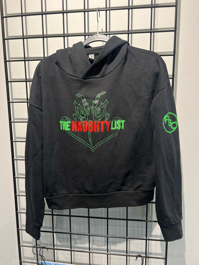 RSC THE NAUGHTY LIST WOMENS CROP HOODIE