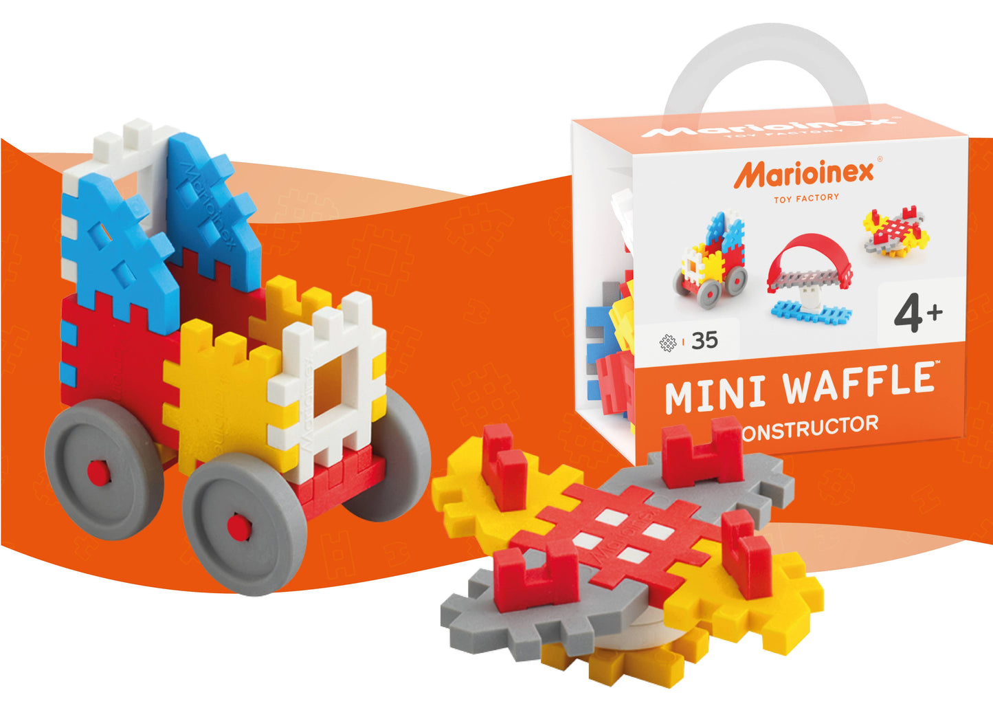 Marioinex Mini Waffle Constructor Assorted- 35 PCS