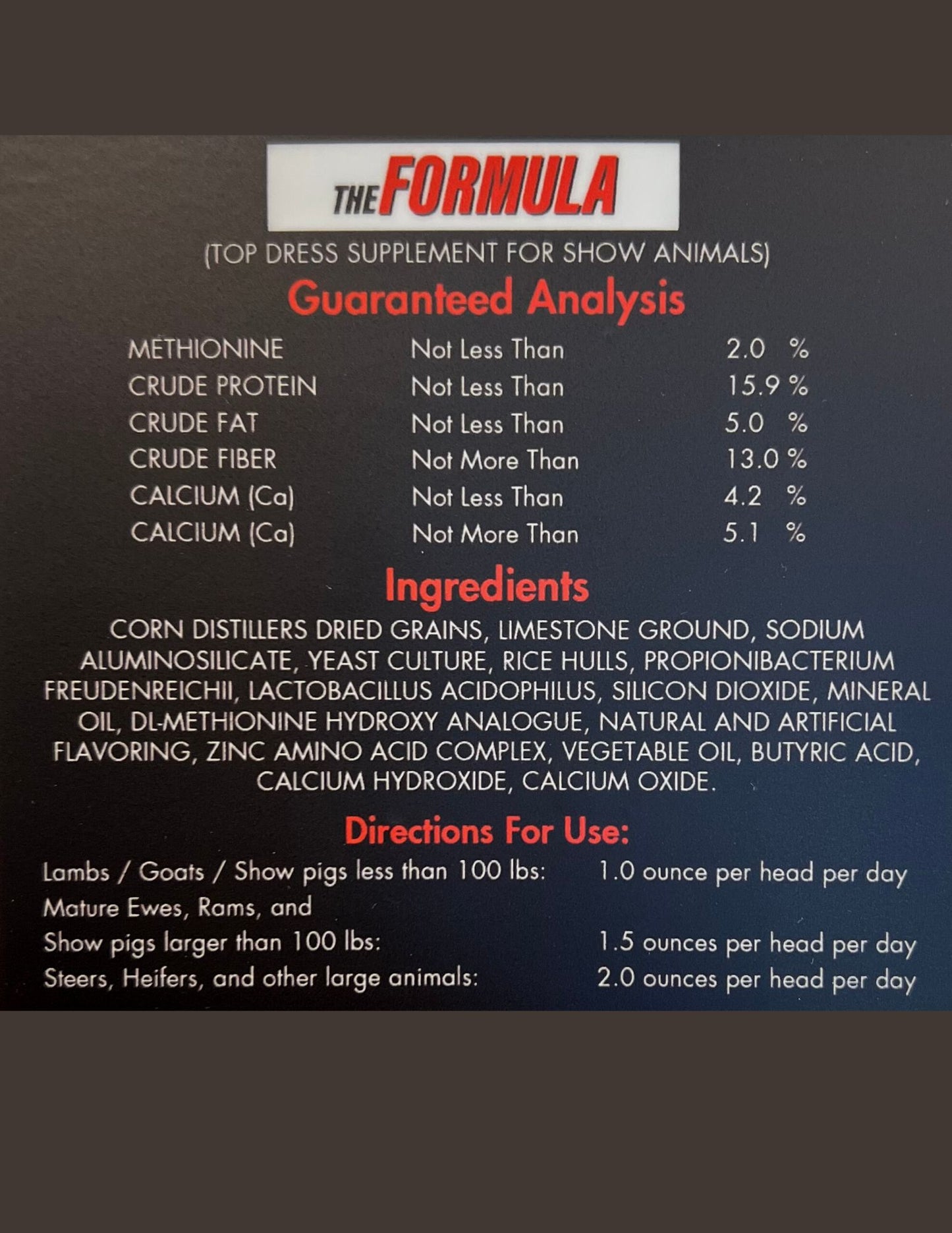 The Formula Guaranteed Analysis